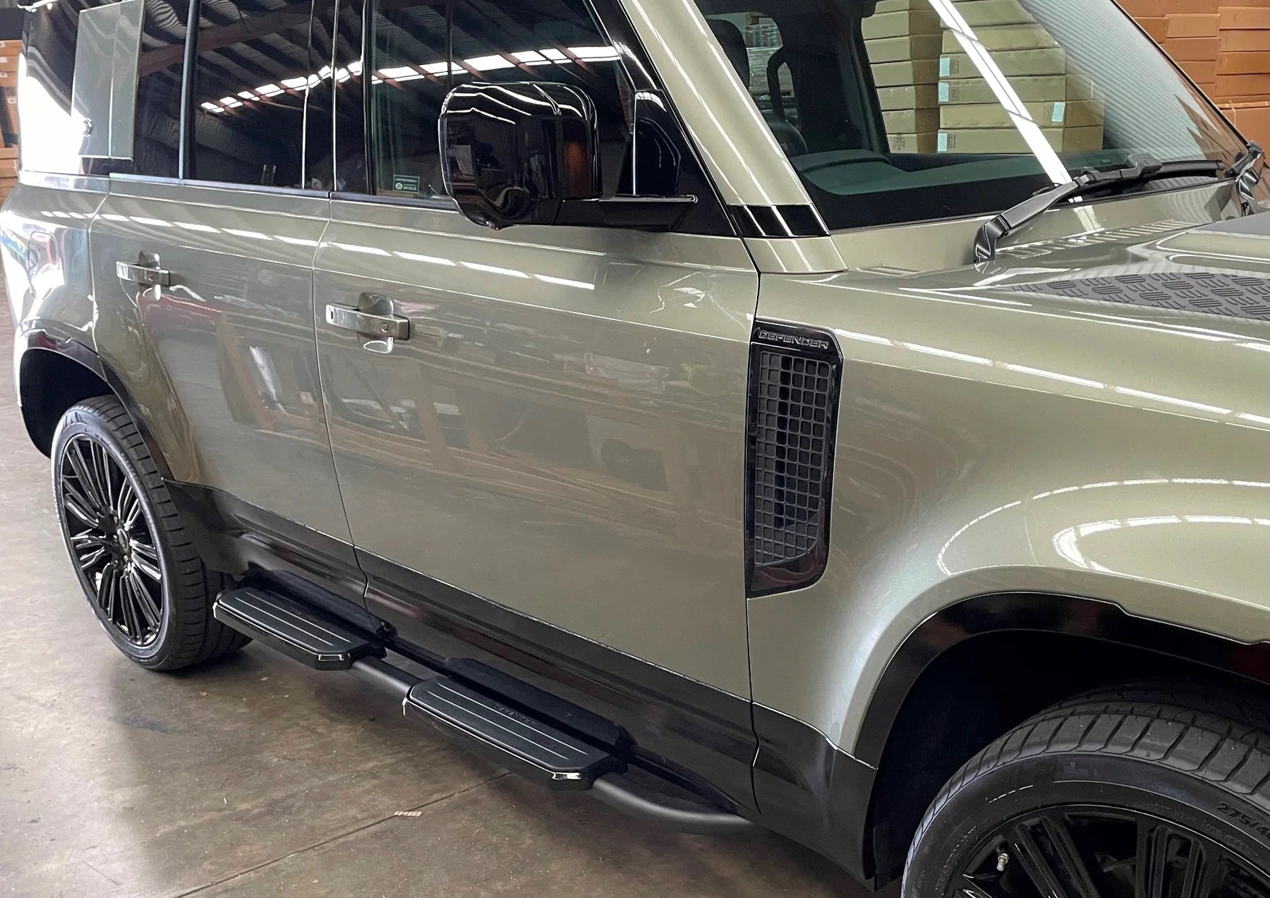 Defender Fixed Side Steps - Black - VPLEP0513